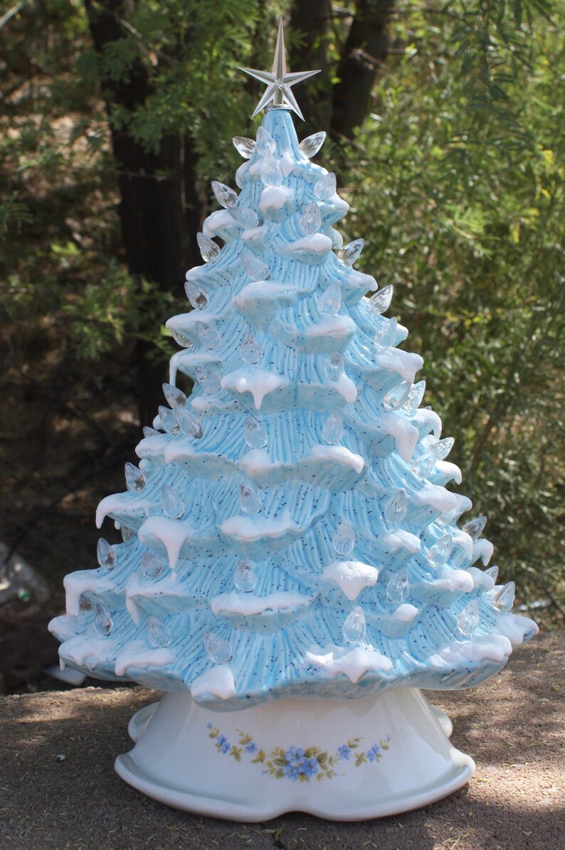 15 DH Ceramic Christmas Tree Lighted Vintage Mold Etsy