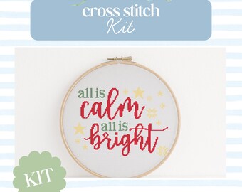 All Is Calm and Bright Cross Stitch Kit