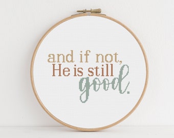 Faith Quote Cross Stitch Pattern: Beginner DIY Art (PDF Download)