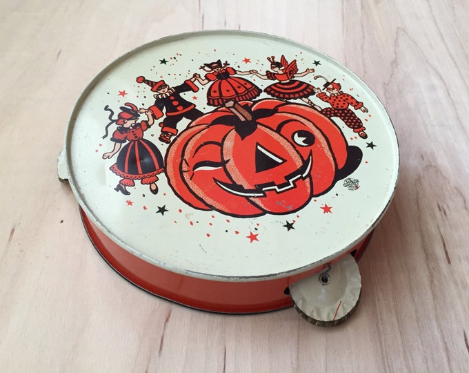 Vintage Halloween Tambourine U.S. Metal Toy Manufacturing Etsy