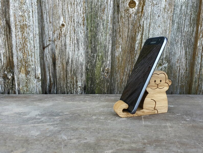Monkey Phone Holder / Desk Phone Holder / Tablet Holder / Etsy