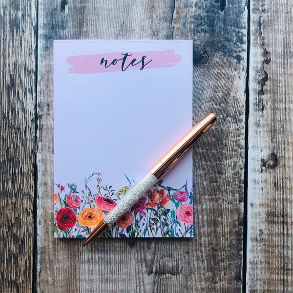 Cute Custom Notepad and Pen Set Etsy