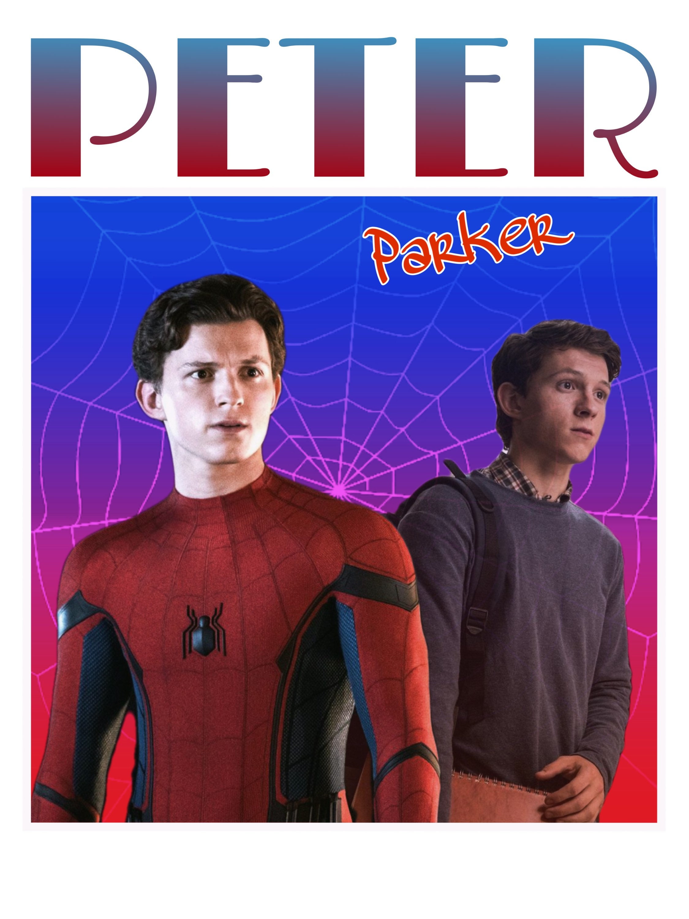 Retro inspired Tom Holland  (Peter Parker )