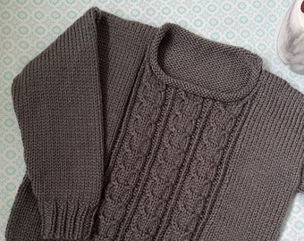 knitting pattern DK kids sweater Willow