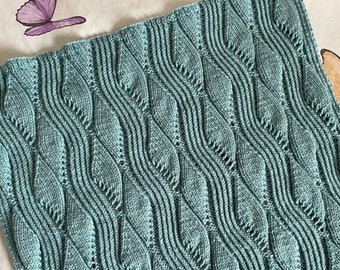 DK knitting pattern baby blanket Go with the Flow