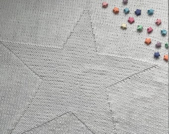 Knitting pattern Super Star Chunky baby blanket pdf