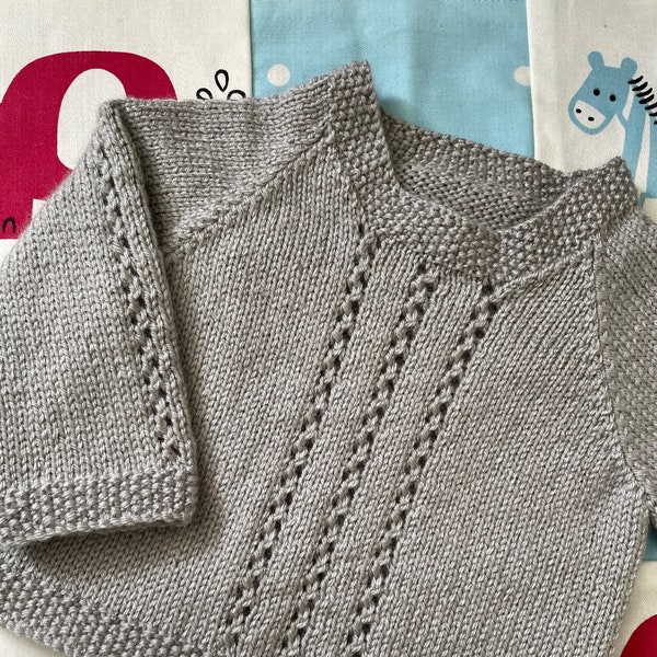 Knitting pattern baby sweater 4 ply Trio