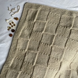 Easy knitting pattern Chunky baby blanket Patches pdf