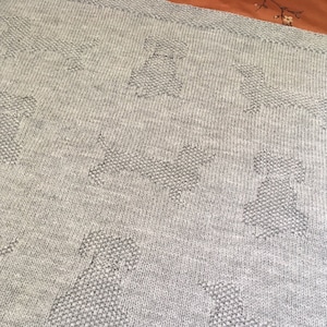 Knitting pattern DK baby blanket Puppies pdf