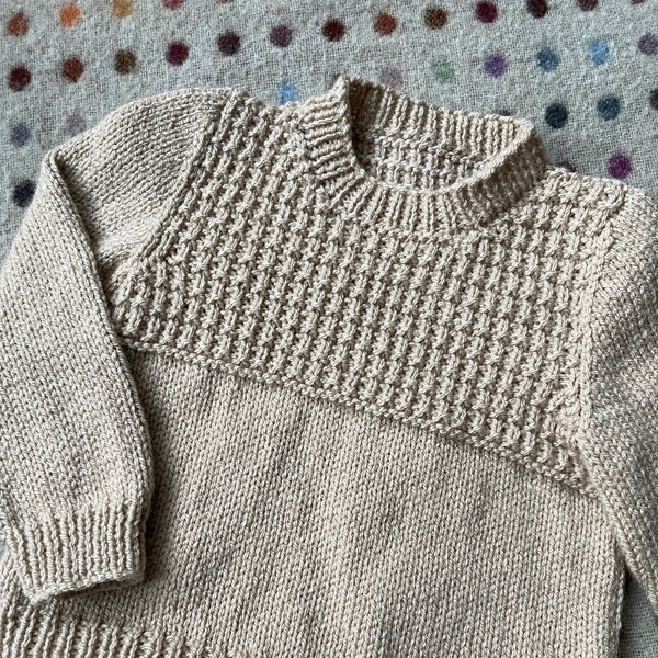 Knitting pattern DK child's sweater Devonian Junior