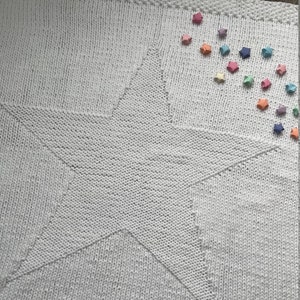 Knitting pattern Super Star Chunky baby blanket pdf