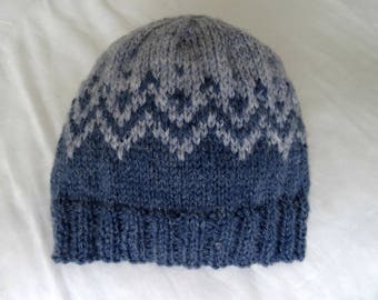 knitting pattern dk baby child adult hat Mountain beanie