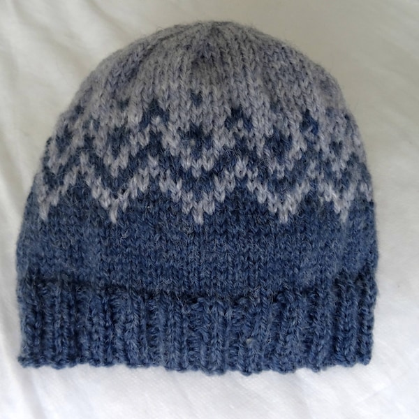 knitting pattern dk baby child adult hat Mountain beanie