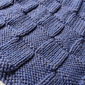 Baby Blanket Easy Knitting Pattern Chunky or Super Chunky Squares Etsy