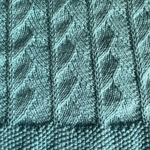 Knitting pattern DK baby blanket Aloe Leaves image 4