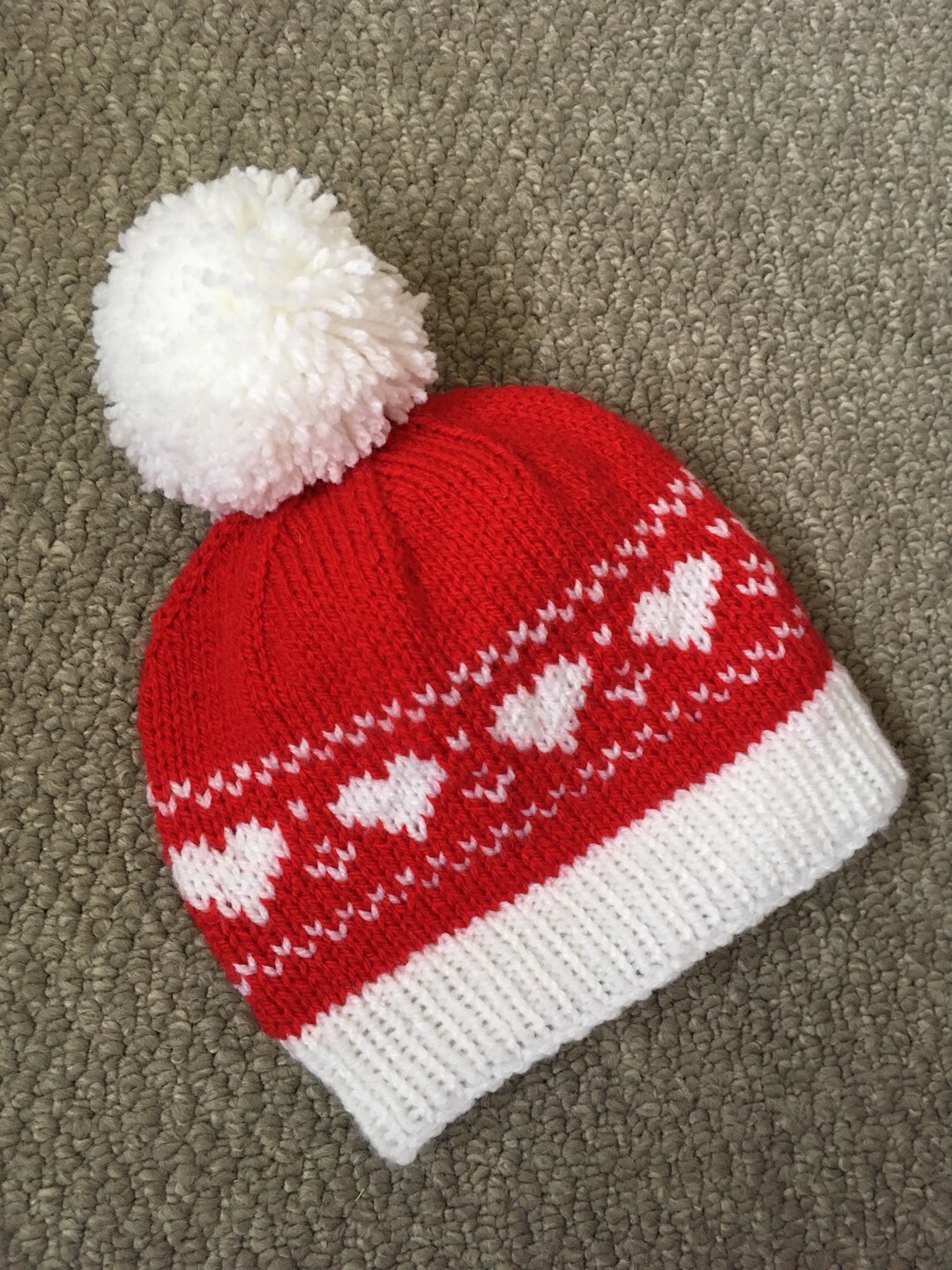 Knitting Pattern Dk Hat Love Winter Etsy