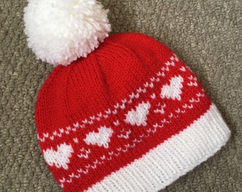 Knitting pattern dk hat Love Winter