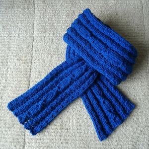 Knitting pattern Chunky skinny scarf Bella pdf