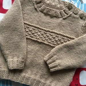 Knitting pattern DK baby toddler sweater Little Lines