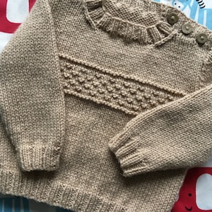 Knitting pattern DK baby toddler sweater Little Lines pdf