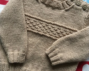 Knitting pattern DK baby toddler sweater Little Lines
