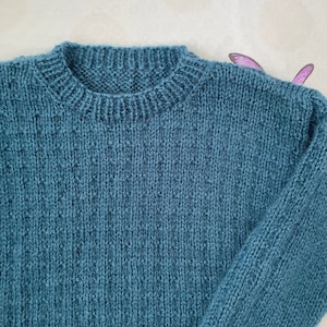 Knitting pattern child&#39;s Aran weight sweater Snuggle pdf