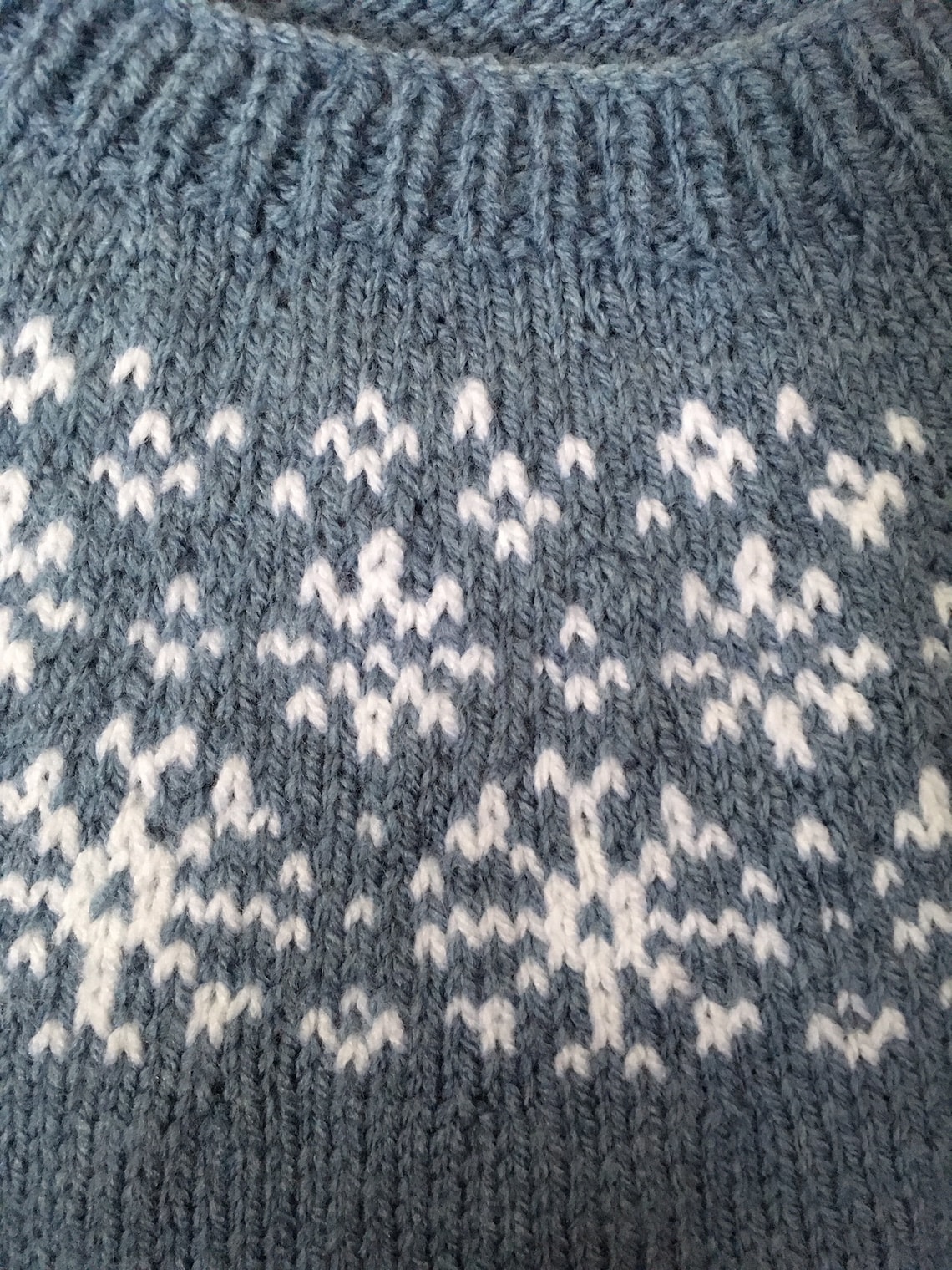 Knitting Pattern DK Child's Sweater Snowfall Pdf - Etsy