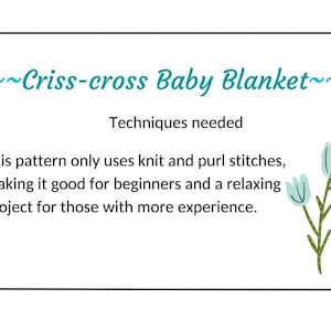 Easy knitting pattern, baby blanket, super chunky criss cross image 5