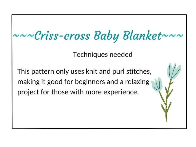 Easy knitting pattern, baby blanket, super chunky criss cross image 5