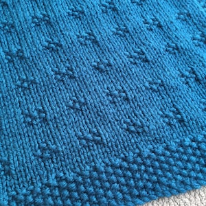 Easy knitting pattern baby blanket All in a Row