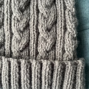 Knitting pattern DK and Chunky cabled beanies Together image 4