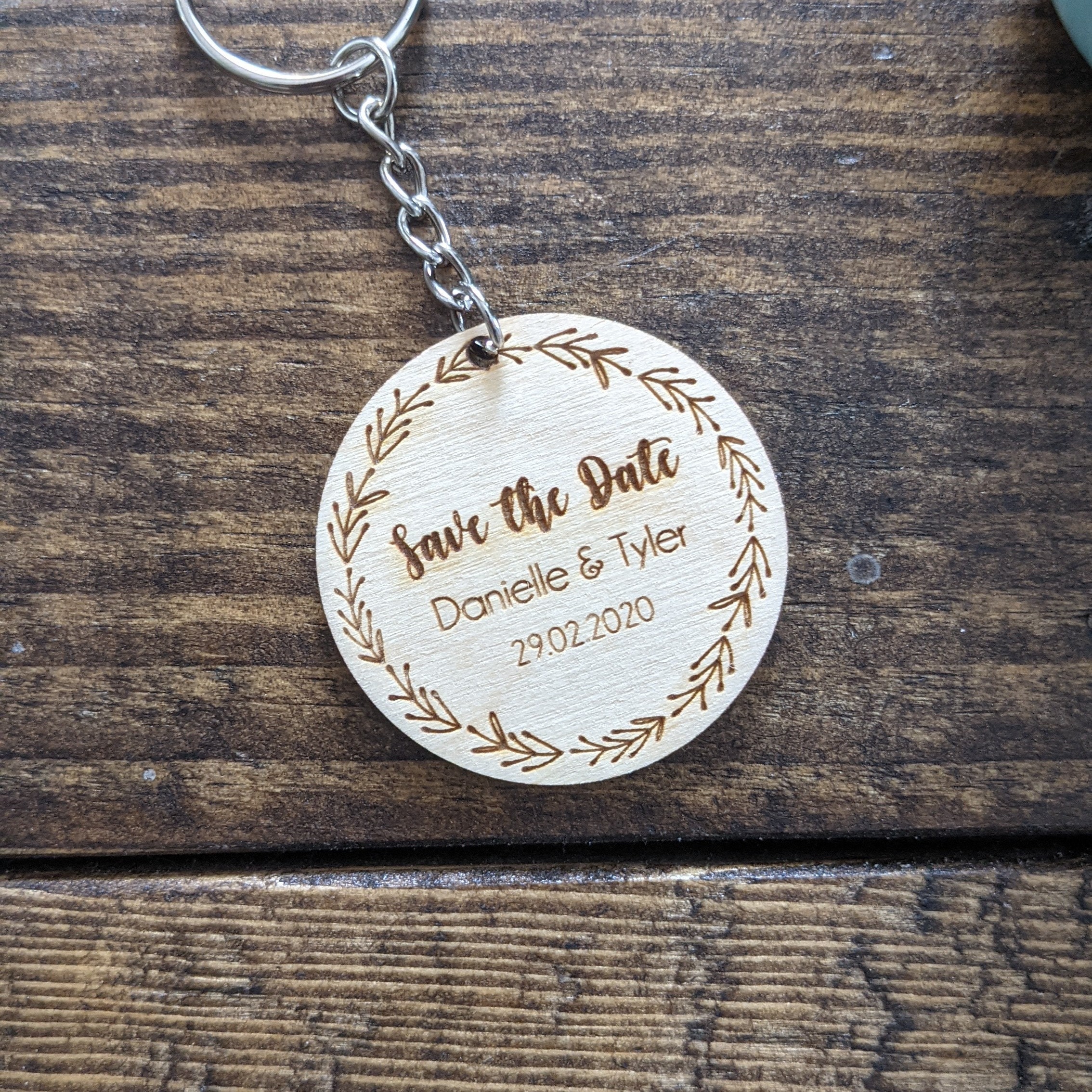 Wedding date keychain deals