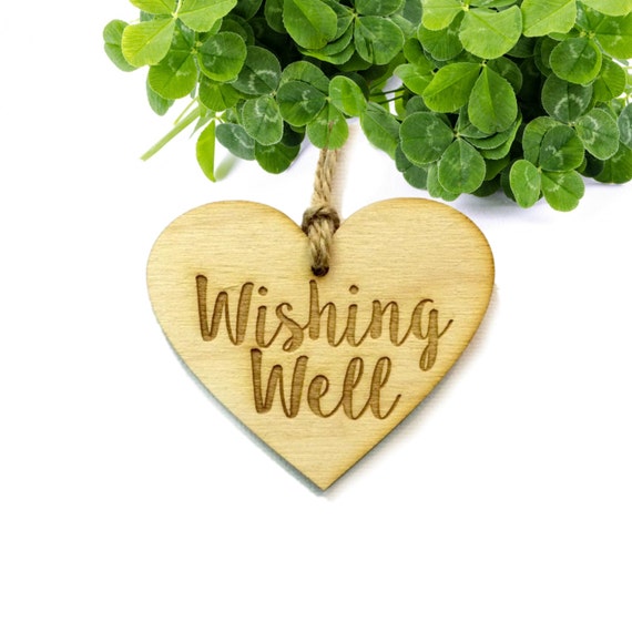 Wood Wedding Sign Small Rustic Wishing Well