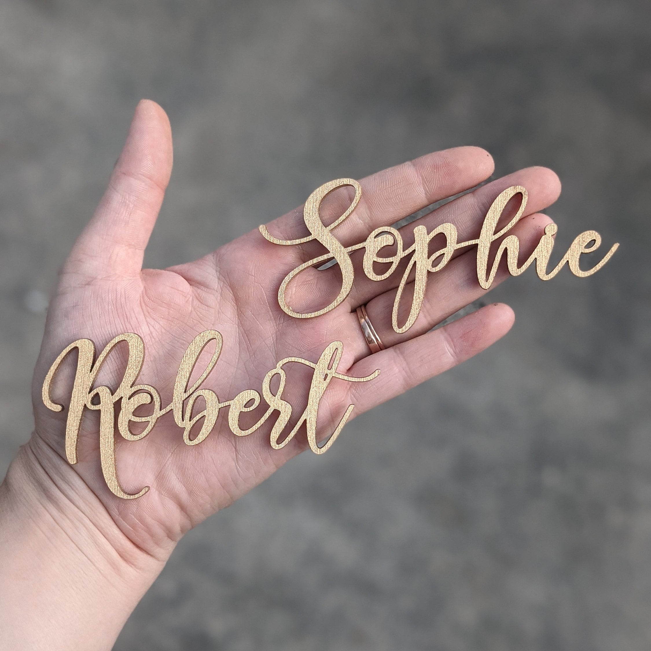 Wedding place cards personalized laser cut wood name tags