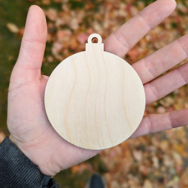 Wood ornament blank - Christmas diy craft shape