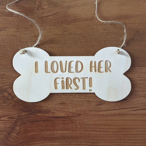 Engagement Announcement Dog Wedding Sign Photo Prop I Loved Etsy