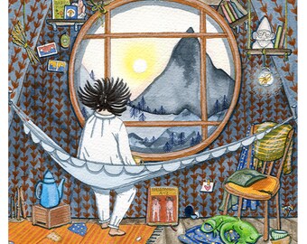 Mountain Morning, A Wizard Adventure #1 (Art Print)