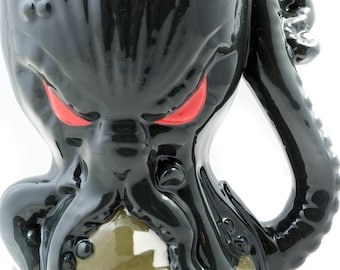 Taza grande, taza de pulpo, Lovecraft, taza de Cthulhu, hecha a mano, taza de porcelana hecha a mano