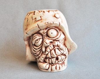 Taza Tiki Zombie, taza de porcelana Zombie, regalo para novio, taza hecha a mano, regalo de Navidad