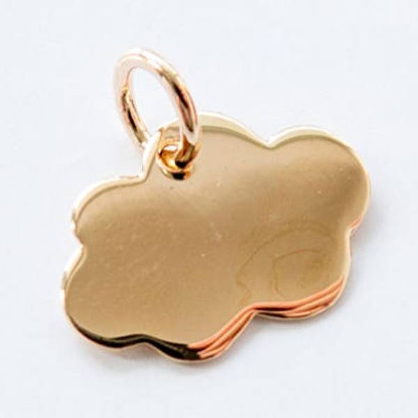 Cloud charm, Cloud pendant in Sterling Silver or 16k gold plated