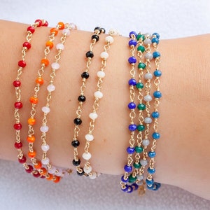 Rosary Stacking Bracelet - Gold Fill - Rosary Style Bracelet - Layering Bracelet
