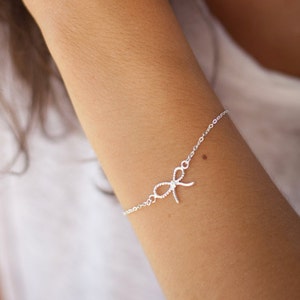 Knot bracelet in sterling silver or plated gold Argent / Silver