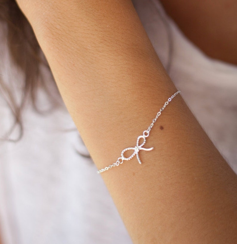 Knot bracelet in sterling silver or plated gold Argent / Silver