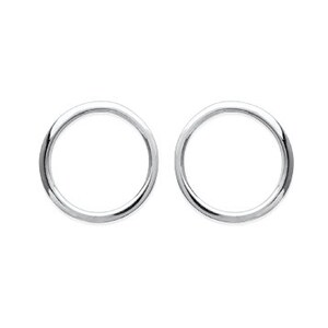 Simple Delicate Ring Circle Stud Post Earrings in Silver or Gold Fill image 9