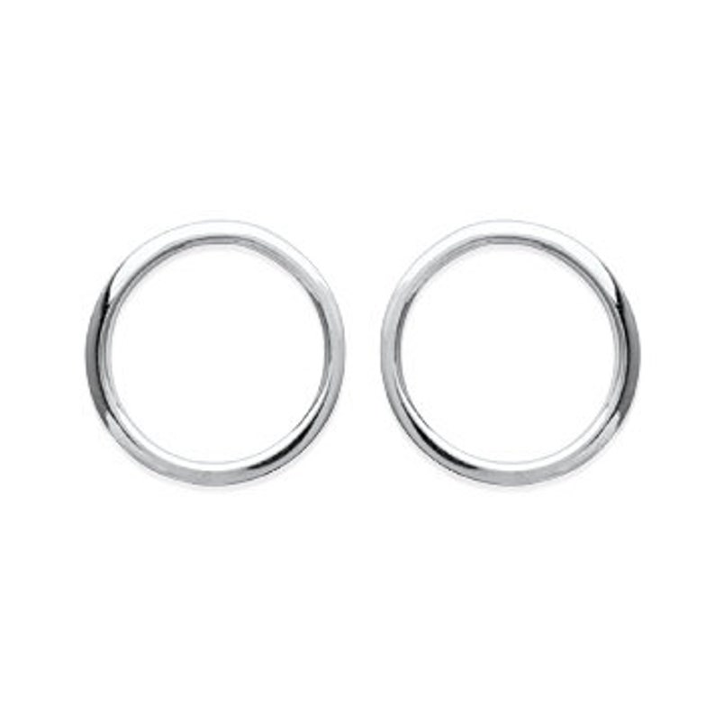 Simple Delicate Ring Circle Stud Post Earrings in Silver or Gold Fill image 9