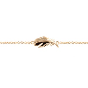 Feather bracelet. Gold or silver