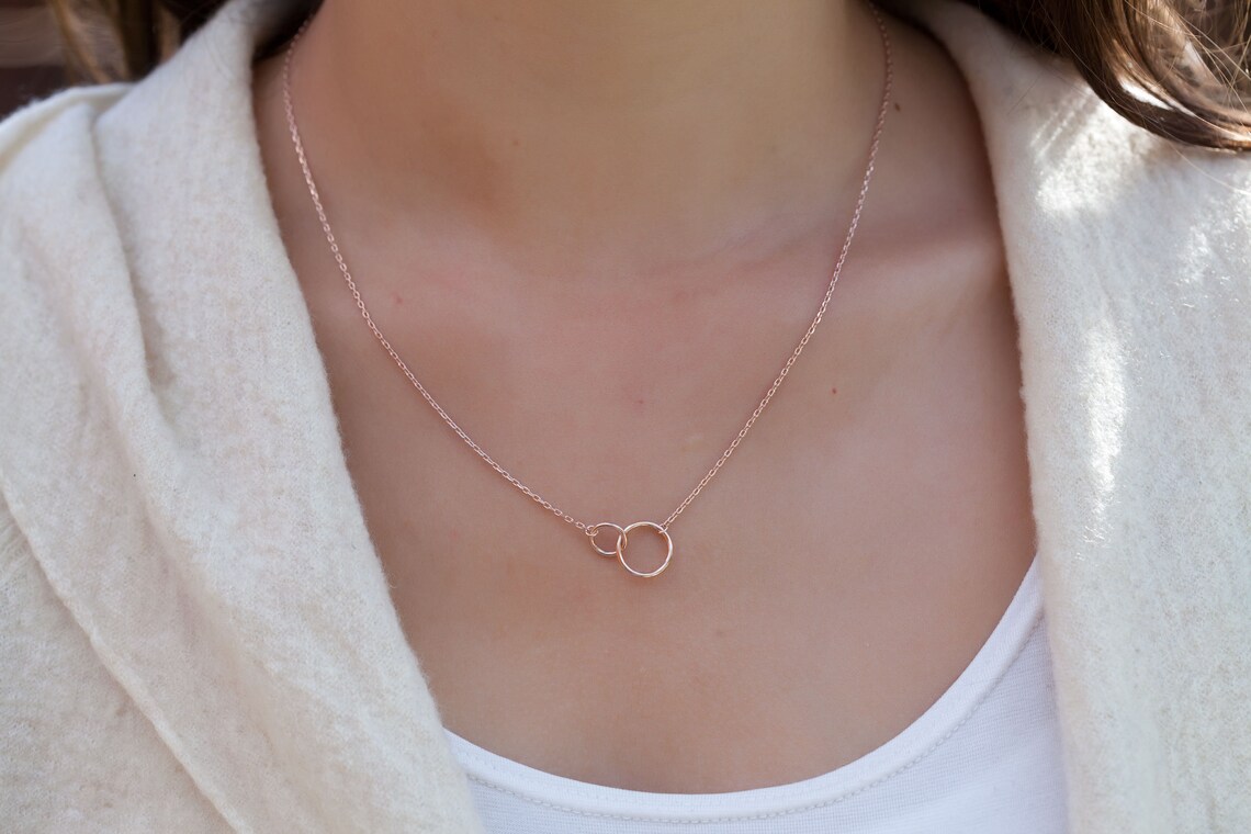 1001 Bijoux Collier plaqué or 3 cercles 40+5cm + écrin