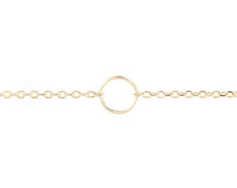 Circle bracelet- Gold Fill - Beautiful Bracelet with a circle ring