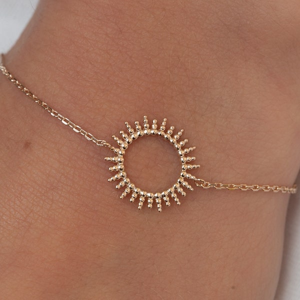 Armband mit Sonnensymbol | 18Karat vergoldet