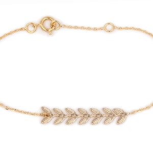 Fishbone bracelet, fishbone chain, friendship bracelet - Gold fill
